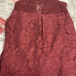 Maroon Lace Blouse
